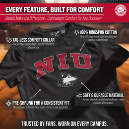Northern Illinois Huskies NCAA Adult Gameday Cotton T-Shirt - Black