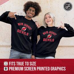 New Jersey Devils Adult NHL Gameday Crewneck Sweatshirt - Black