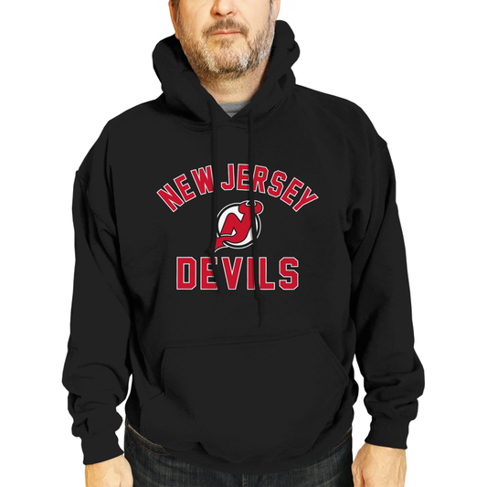 New Jersey Devils Adult NHL Gameday Hooded Sweatshirt - Black