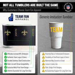 New Orleans Saints NFL 20oz Gameday Stainless Steel Tumbler - Black