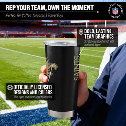 New Orleans Saints NFL 20oz Gameday Stainless Steel Tumbler - Black