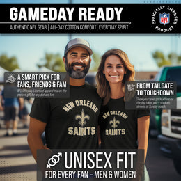 New Orleans Saints NFL Adult Gameday T-Shirt - Black