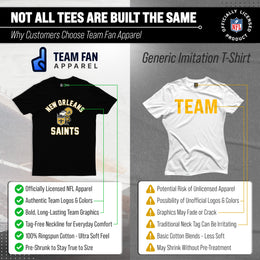 New Orleans Saints NFL Adult Retro Gameday Unisex T-Shirt - Black