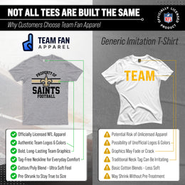 New Orleans Saints NFL Adult Property Of T-Shirt - Sport Gray