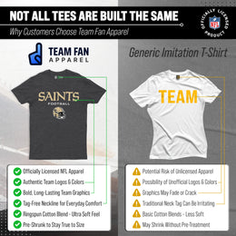 New Orleans Saints NFL Adult Football Helmet Tagless T-Shirt - Charcoal