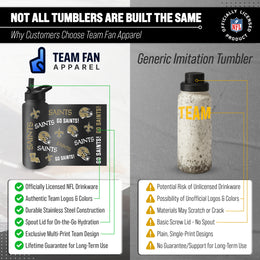 New Orleans Saints NFL 34Oz Native Quencher Water Bottle - Black