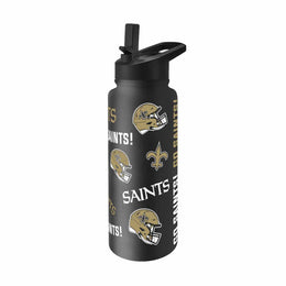 New Orleans Saints NFL 34Oz Native Quencher Water Bottle - Black