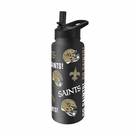 New Orleans Saints NFL 34Oz Native Quencher Water Bottle - Black