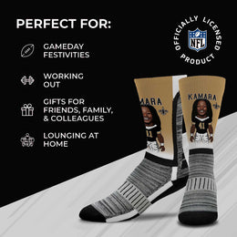 New Orleans Saints NFL Adult V Curve MVP Player Crew Socks - Old Gold