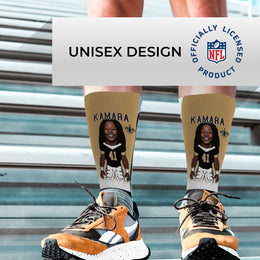 New Orleans Saints NFL Adult V Curve MVP Player Crew Socks - Old Gold