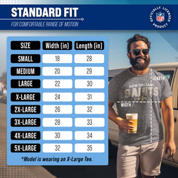 New Orleans Saints NFL Starting Fresh Short Sleeve Heather T-Shirt - Sport Gray