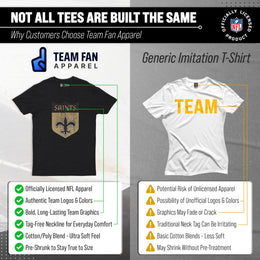 New Orleans Saints NFL Modern Throwback T-shirt - Black