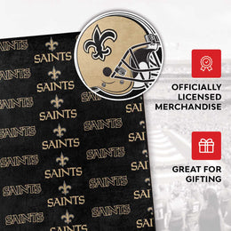 New Orleans Saints NFL Double Sided Blanket - Black