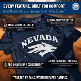 Nevada Wolf Pack NCAA Adult Gameday Cotton T-Shirt - Navy