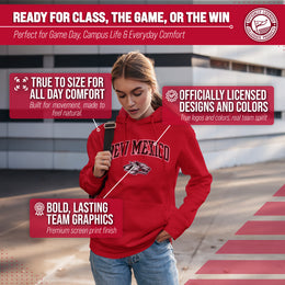 New Mexico Lobos Adult Arch & Logo Soft Style Gameday Hooded Sweatshirt - Red