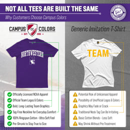 Northwestern Wildcats NCAA Adult Gameday Cotton T-Shirt - Purple