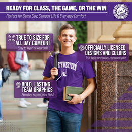 Northwestern Wildcats NCAA Adult Gameday Cotton T-Shirt - Purple