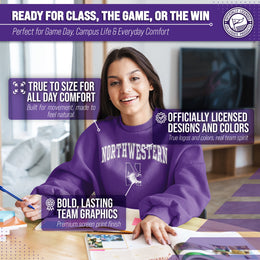 Northwestern Wildcats Adult Arch & Logo Soft Style Gameday Crewneck Sweatshirt - Purple