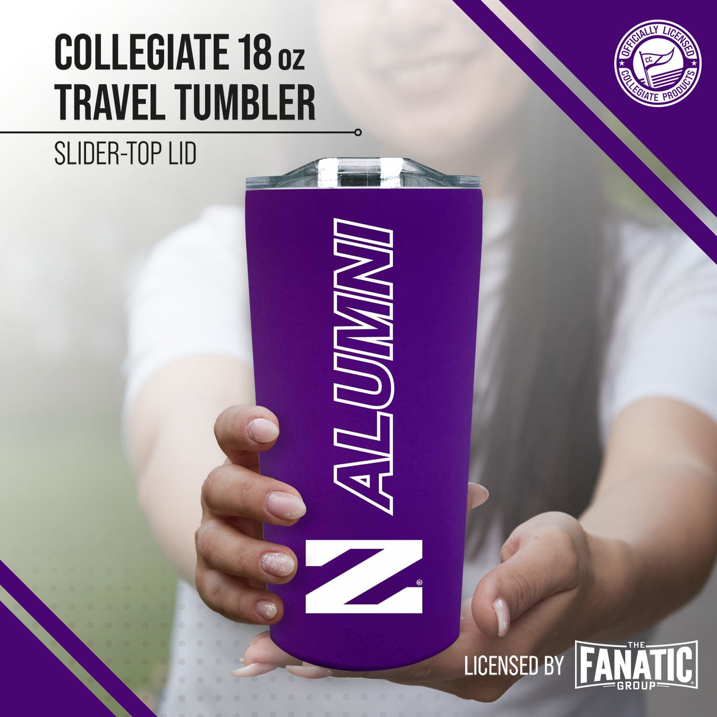 Northwestern Wildcats Collegiate Stainless Steel Travel Tumbler for Alumni - Purple