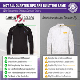Northwestern Wildcats Mens NCAA Campus Classic Long Sleeve 1/4 Zip Windshirt - Black