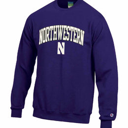 Northwestern Wildcats Adult Tackle Twill Crewneck - Purple