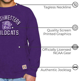 Northwestern Wildcats Adult University Crewneck - Purple