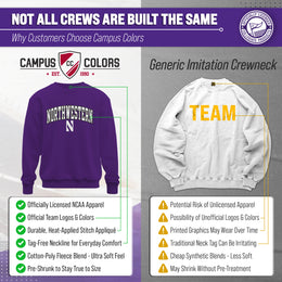 Northwestern Wildcats NCAA Adult Tackle Twill Crewneck Sweatshirt - Purple