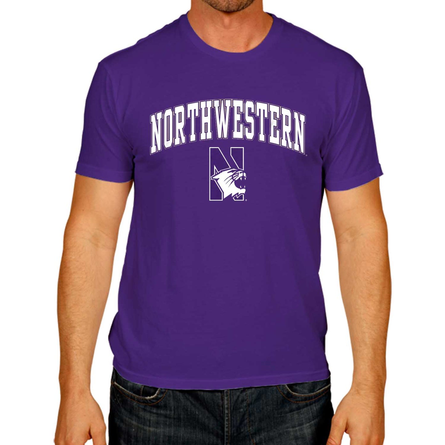Northwestern Wildcats NCAA Adult Gameday Cotton T-Shirt - Purple