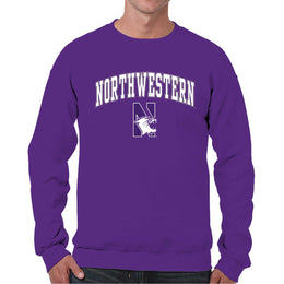Northwestern Wildcats Adult Arch & Logo Soft Style Gameday Crewneck Sweatshirt - Purple