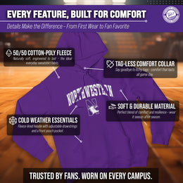Northwestern Wildcats Adult Arch & Logo Soft Style Gameday Hooded Sweatshirt - Purple
