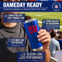 New York Giants NFL 20oz Gameday Stainless Steel Tumbler - Royal