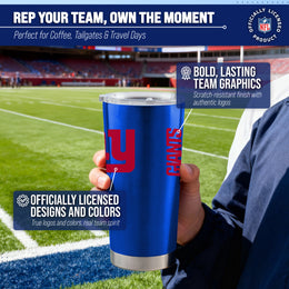 New York Giants NFL 20oz Gameday Stainless Steel Tumbler - Royal