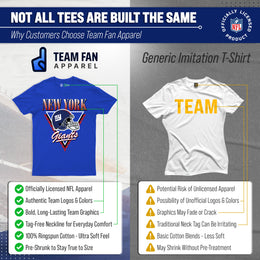New York Giants NFL Adult Retro Triangle Unisex T-Shirt - Royal
