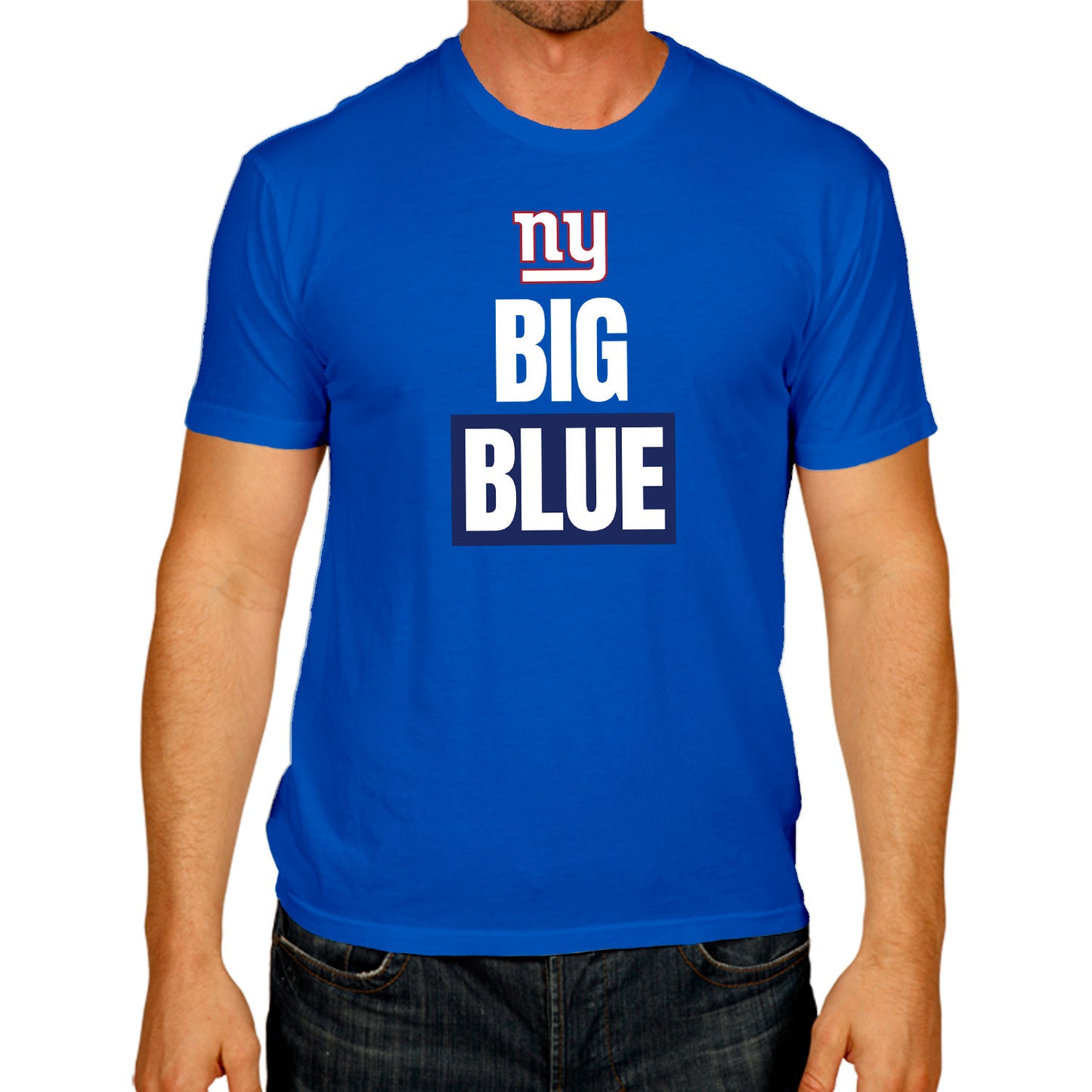 New York Giants NFL Adult Team Slogan Unisex T-Shirt - Royal