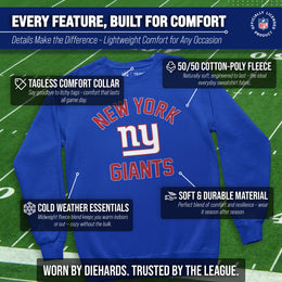 New York Giants NFL Adult Gameday Football Crewneck Sweatshirt - Royal