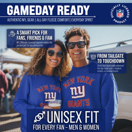 New York Giants NFL Adult Gameday Football Crewneck Sweatshirt - Royal