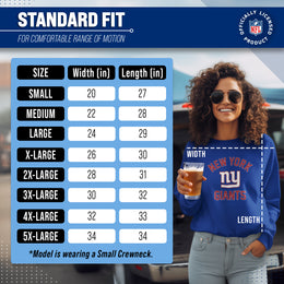 New York Giants NFL Adult Gameday Football Crewneck Sweatshirt - Royal