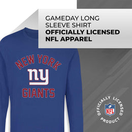 New York Giants NFL Gameday Adult Long Sleeve Shirt - Royal