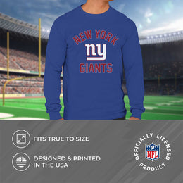New York Giants NFL Gameday Adult Long Sleeve Shirt - Royal