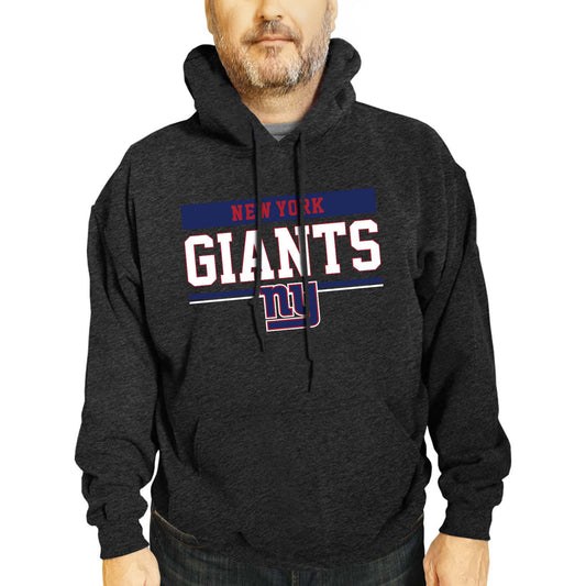 New York Giants NFL Adult Gameday Charcoal Hooded Sweatshirt - Charcoal