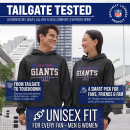 New York Giants NFL Adult Gameday Charcoal Hooded Sweatshirt - Charcoal