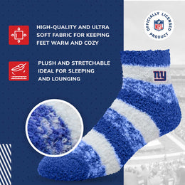 New York Giants NFL Cozy Soft Slipper Socks - Royal