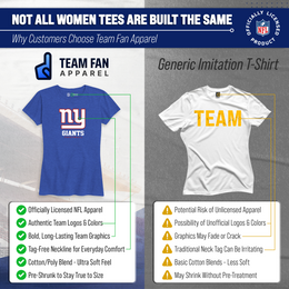 New York Giants Women's NFL Ultimate Fan Logo Short Sleeve T-Shirt - Royal