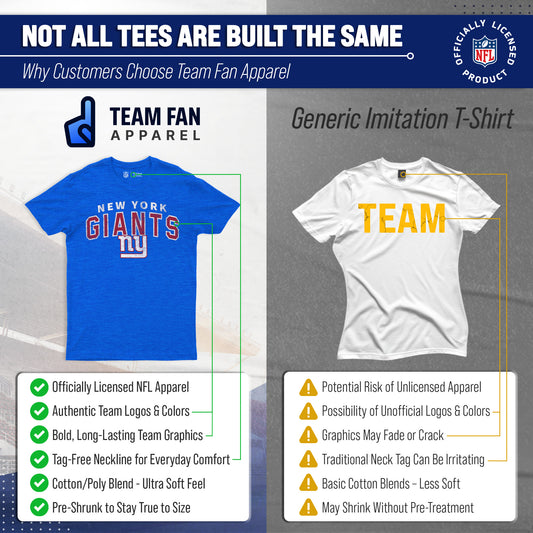 New York Giants NFL Starting Fresh Short Sleeve Heather T-Shirt - Royal