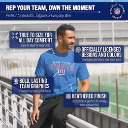 New York Giants NFL Starting Fresh Short Sleeve Heather T-Shirt - Royal