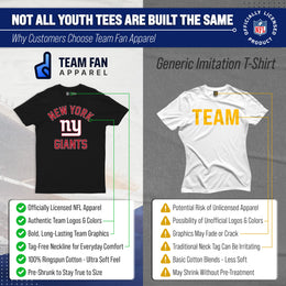 New York Giants NFL Youth Gameday Football T-Shirt - Black