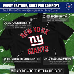 New York Giants NFL Youth Gameday Football T-Shirt - Black