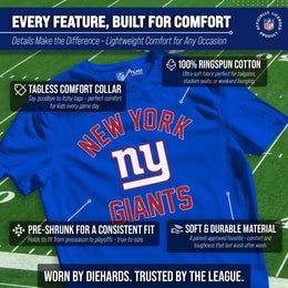 New York Giants NFL Youth Gameday Football T-Shirt - Royal