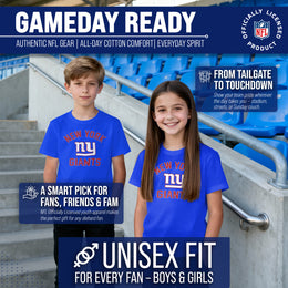 New York Giants NFL Youth Gameday Football T-Shirt - Royal