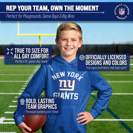 New York Giants NFL Youth Gameday Hooded Sweatshirt - Royal